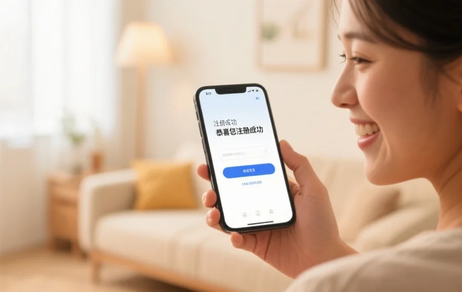 先锋娱乐官网注册成功界面示意